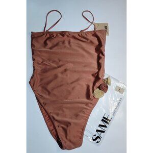 SAME Los Angeles One Piece Swimsuit Large Rose Pink Rare Exclusive Sample NWT